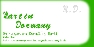 martin dormany business card